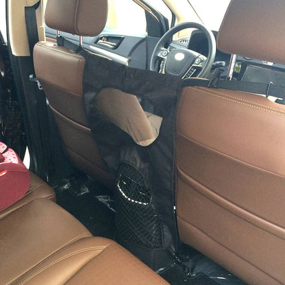 A Net like material to go in-between the space between the two front seats