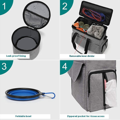 Showing you the components of this Travel storage bag 