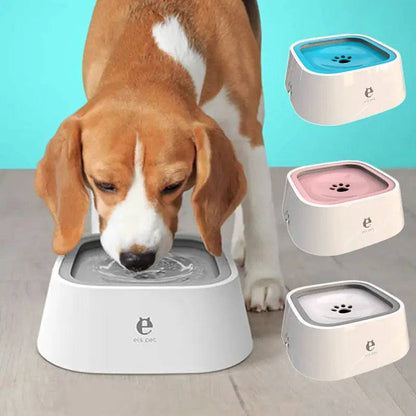 Dog Drinking From A self Watering Bowl