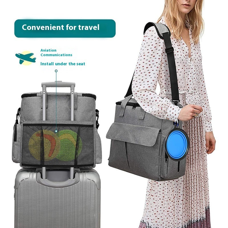 Showing how convenient for travel these bags are 